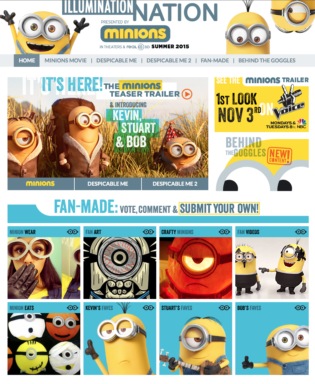 Minions website