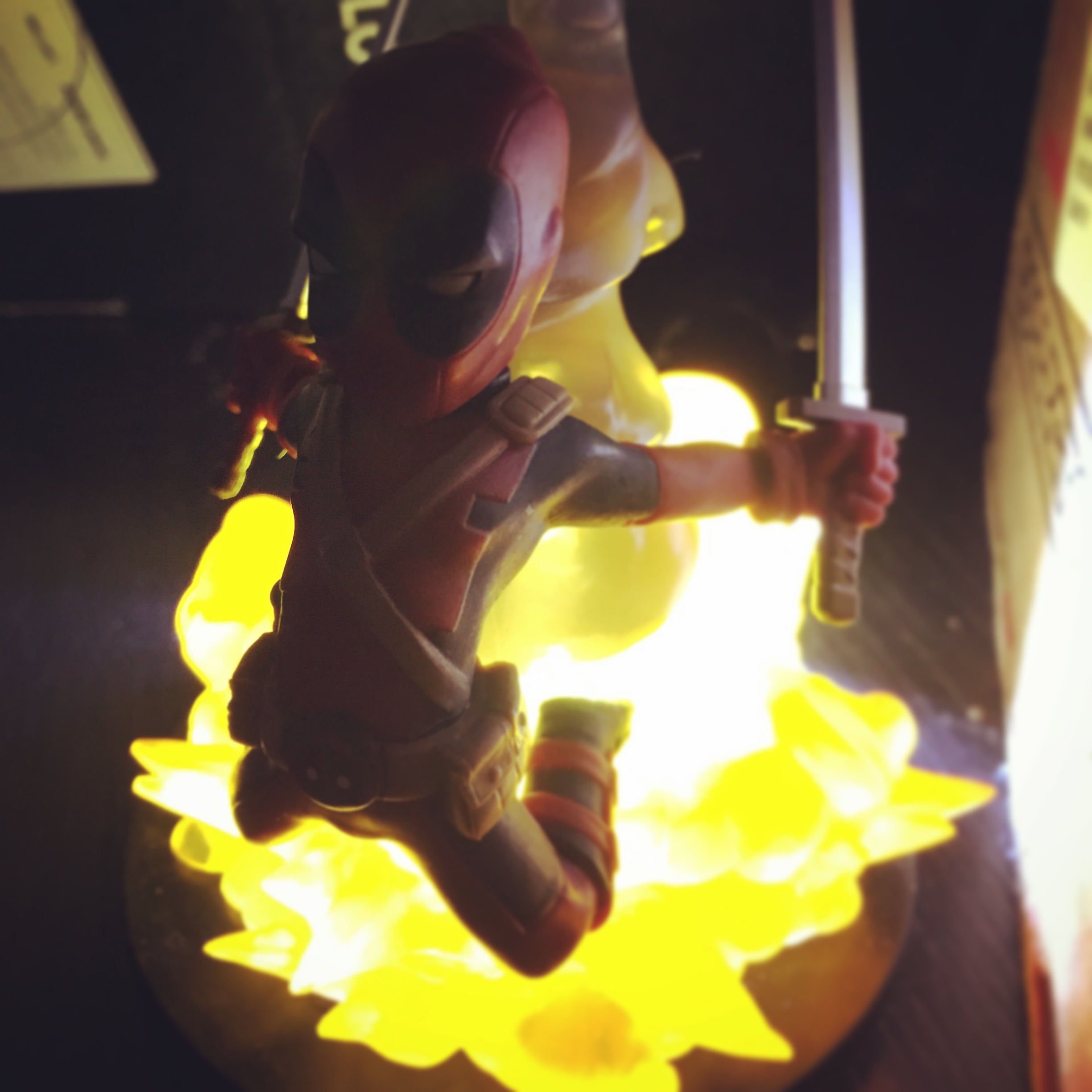 Deadpool figure light