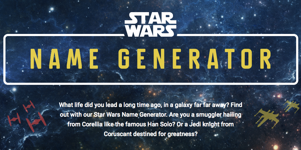 Star wars name generator